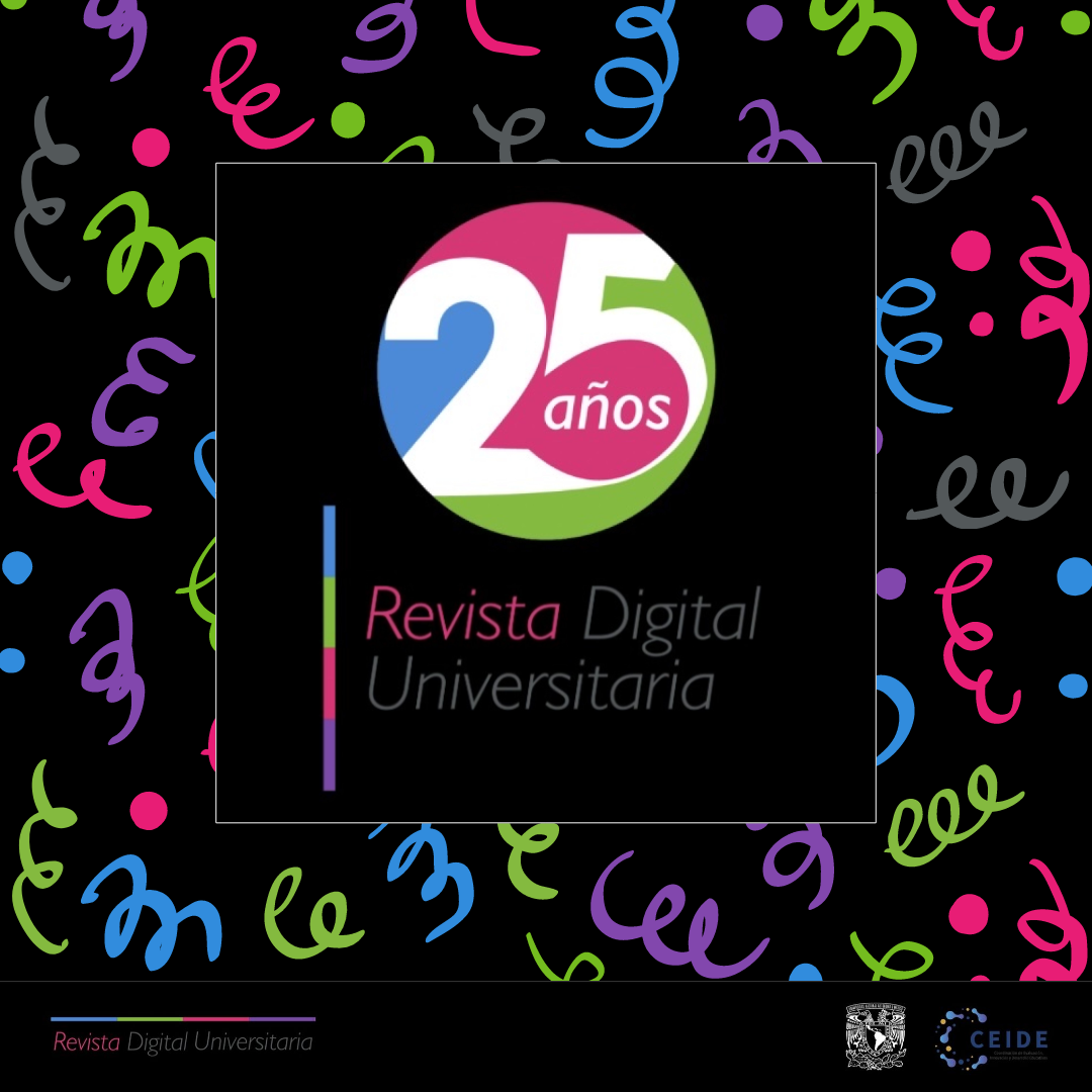 Imagen de celebración de los 25 años de la Revista Digital Universitaria