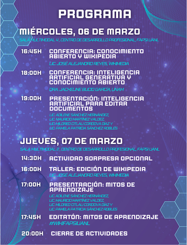 Programa del Segundo evento